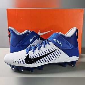 Nike Alpha Menace Pro 2 Mid Men's Football Cleats White Black Royal 11 /13 /15